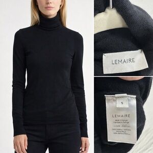 Lemaire Turtleneck Sweater‎ Black Merino Wool Lightweight Portugal Size S